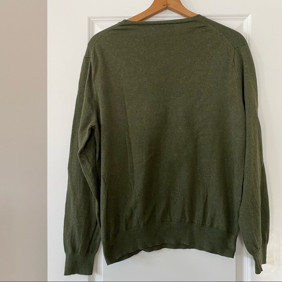 J Crew Mercantile Solid Green Cotton Pullover Crew Neck Sweater - Picture 5 of 8